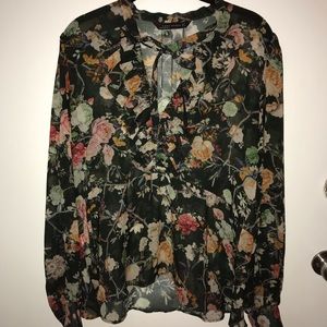 Zara floral blouse